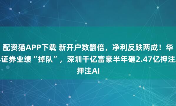 配资猫APP下载 新开户数翻倍，净利反跌两成！华林证券业绩“掉队”，深圳千亿富豪半年砸2.47亿押注AI
